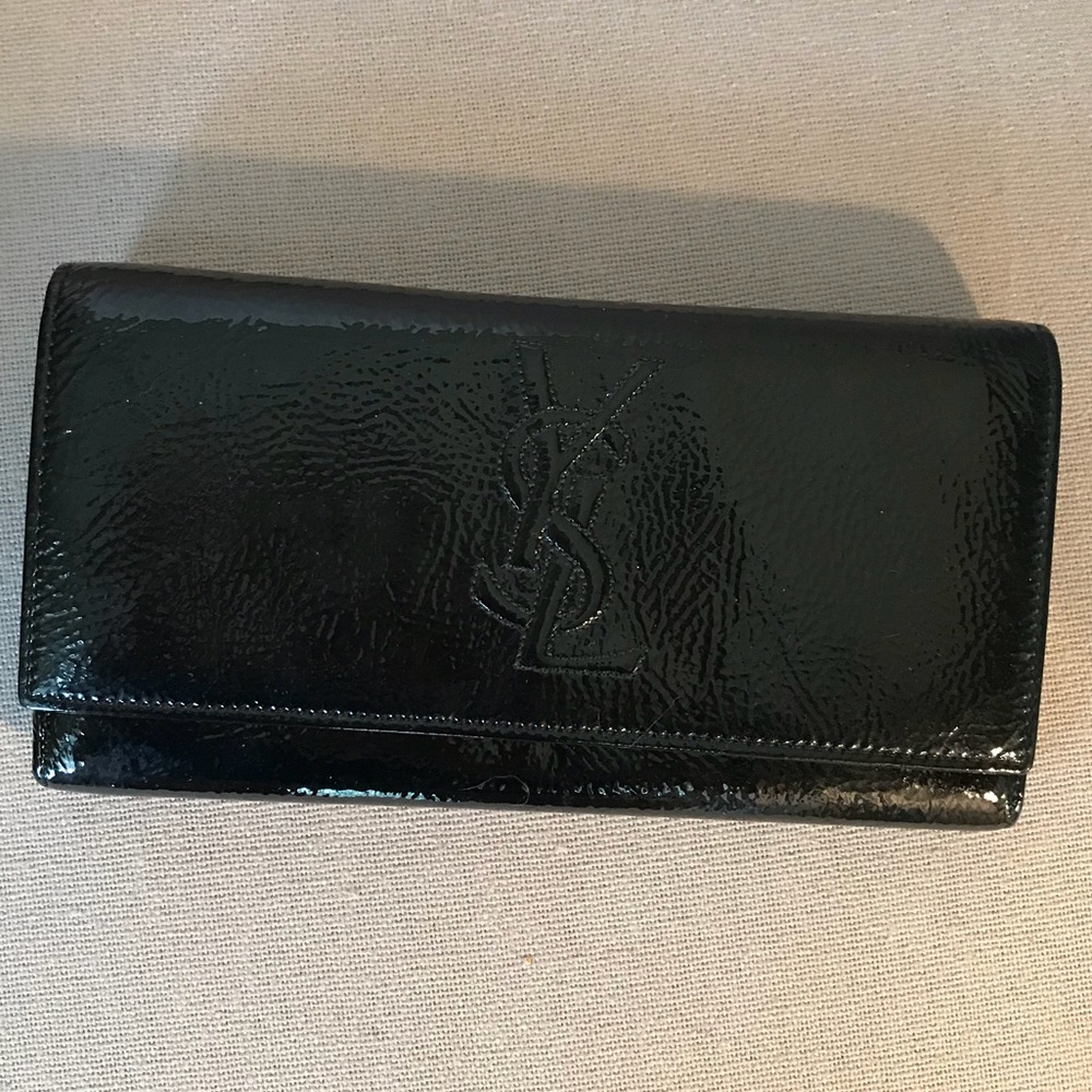 YSL patent leather wallet
